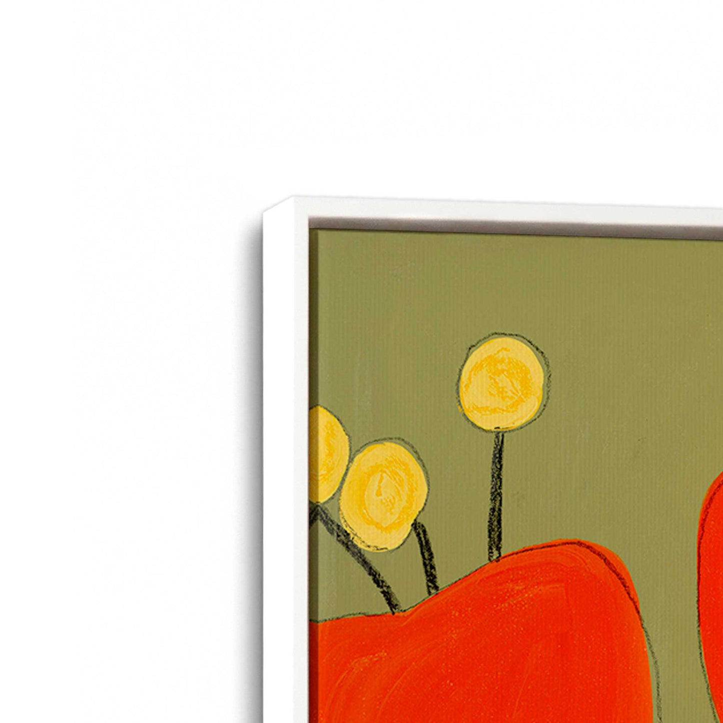 [Color:Opaque White], Picture of art in a White frame at an angle
