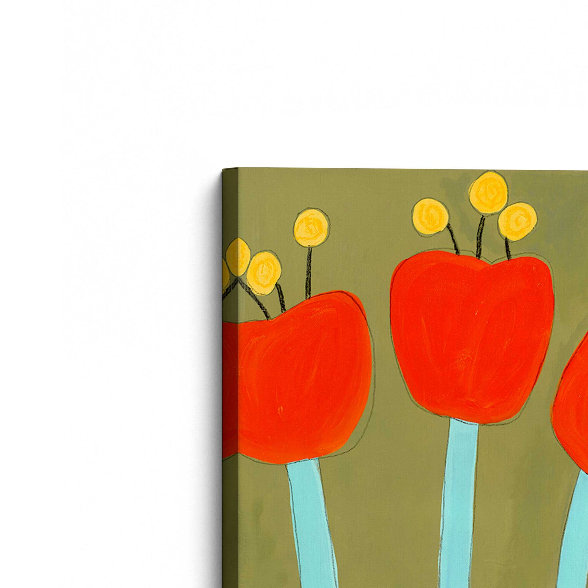[Color:Stretched Canvas], Picture of the corner of the art