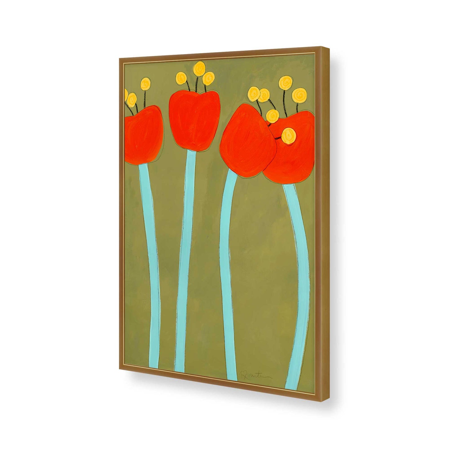 [Color:Polished Gold], Picture of art in a Polished Gold frame of the corner
