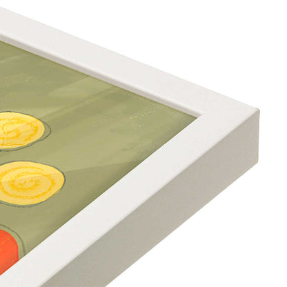 [Color:Opaque White], Picture of art in a Opaque White frame at an angle