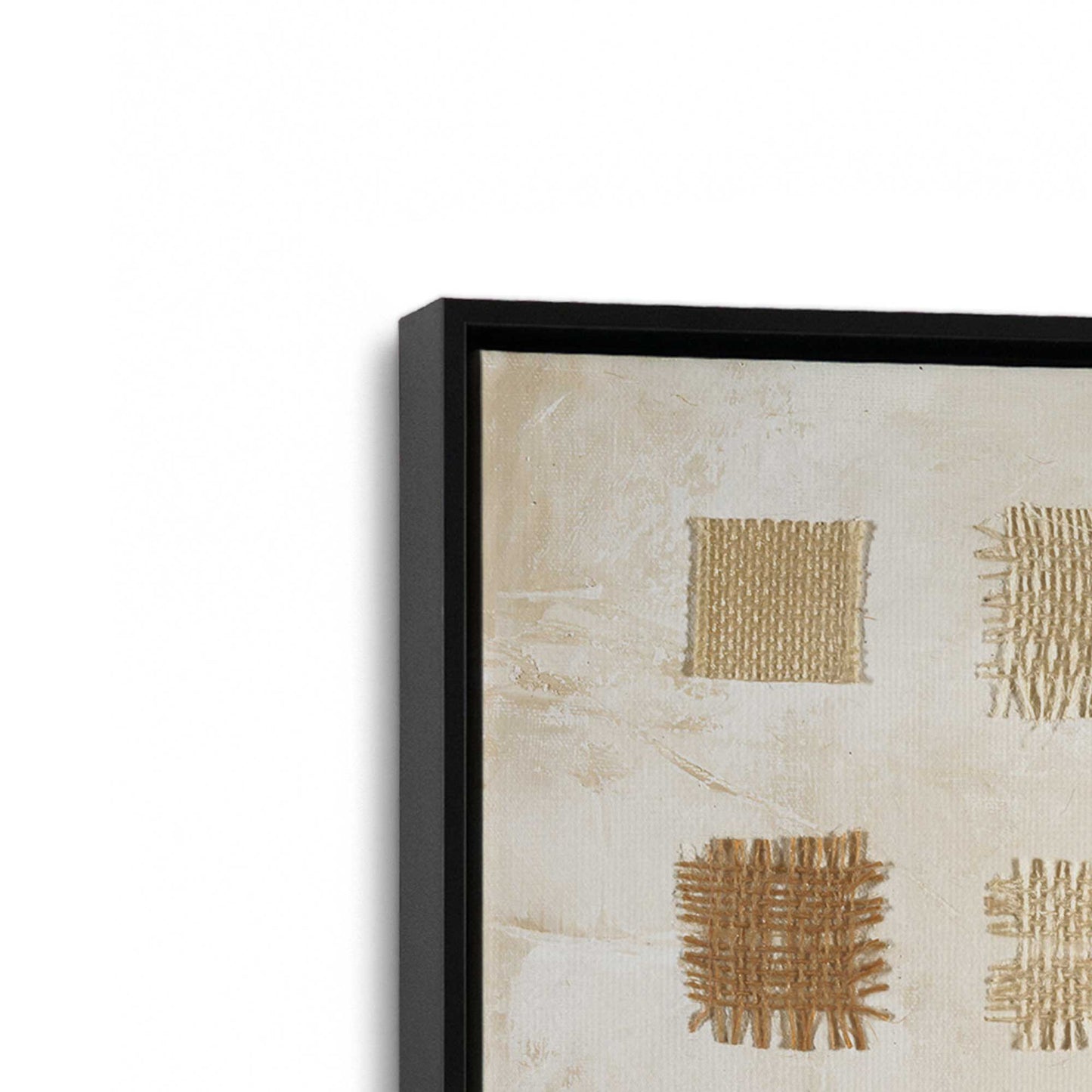 [Color:Satin Black], Picture of art in a Satin Black frame at an angle