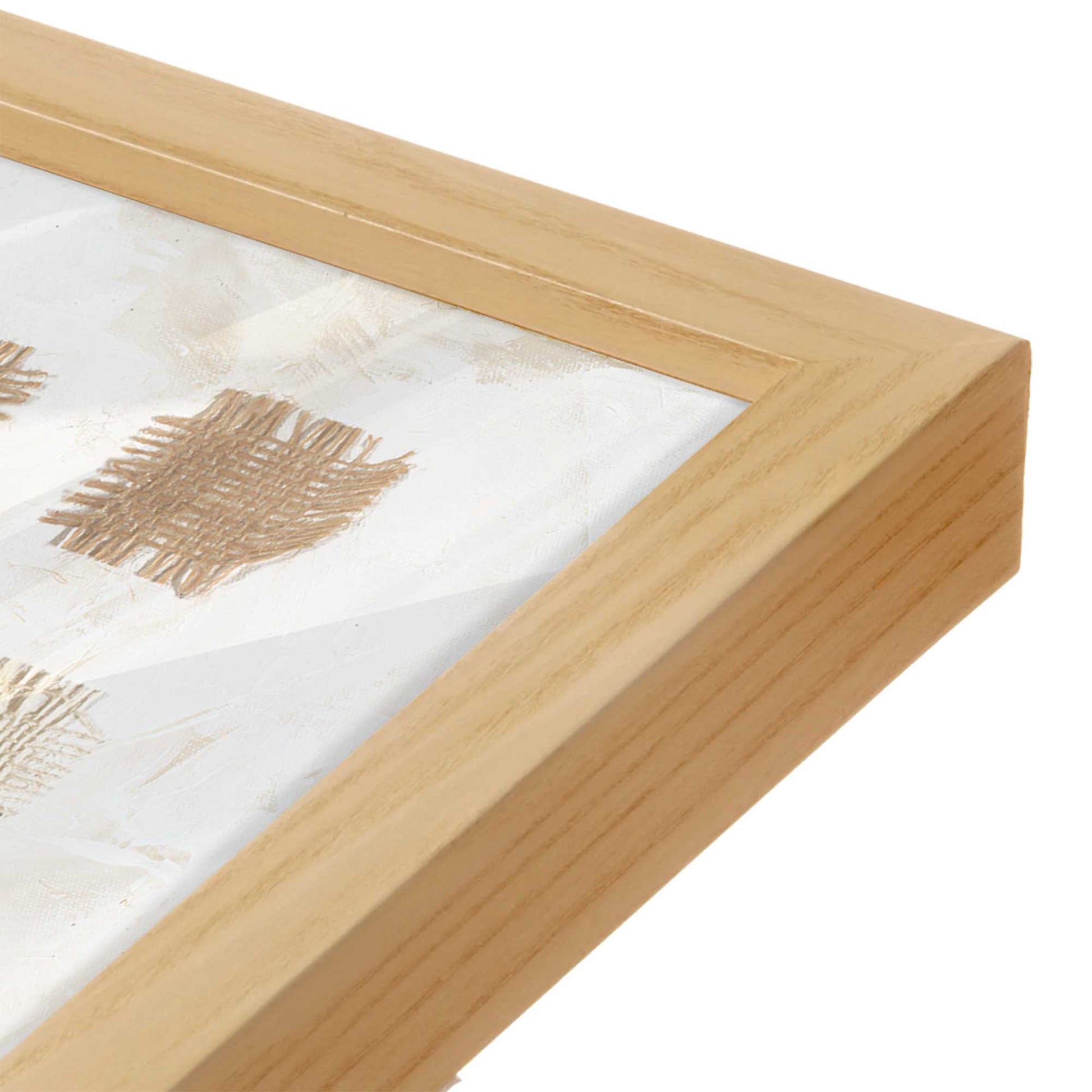[Color:American Maple], Picture of art in a American Maple frame at an angle