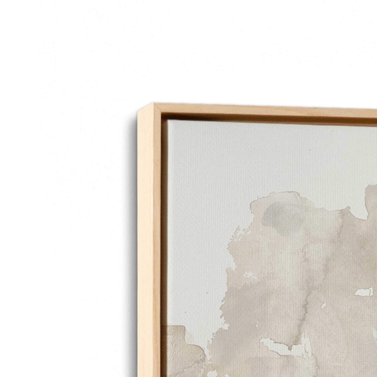 [Color:American Maple], Picture of art in a American Maple frame at an angle