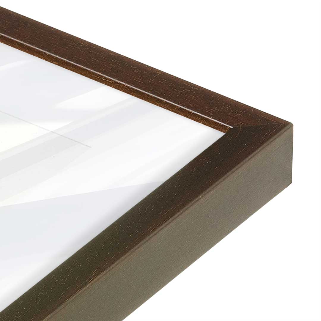 [Color:Espresso], Picture of art in a Espresso frame at an angle