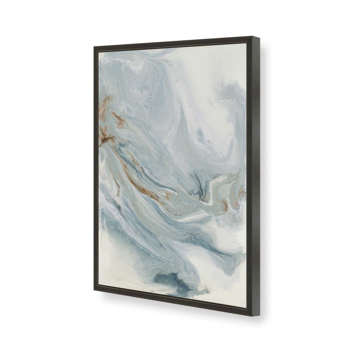 [Color:Satin Black], Picture of art in a Satin Black frame of the corner