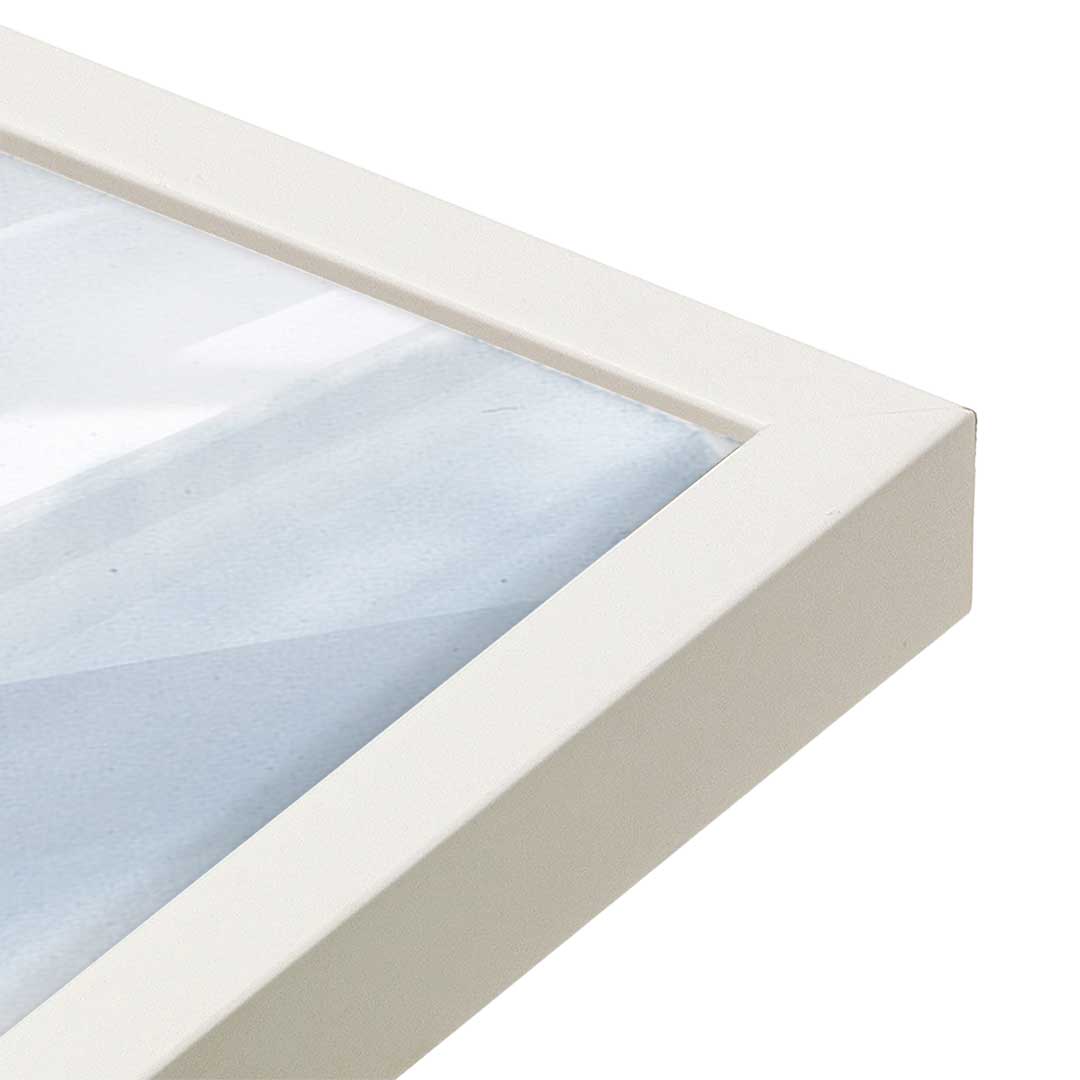 [Color:Opaque White], Picture of art in a Opaque White frame at an angle