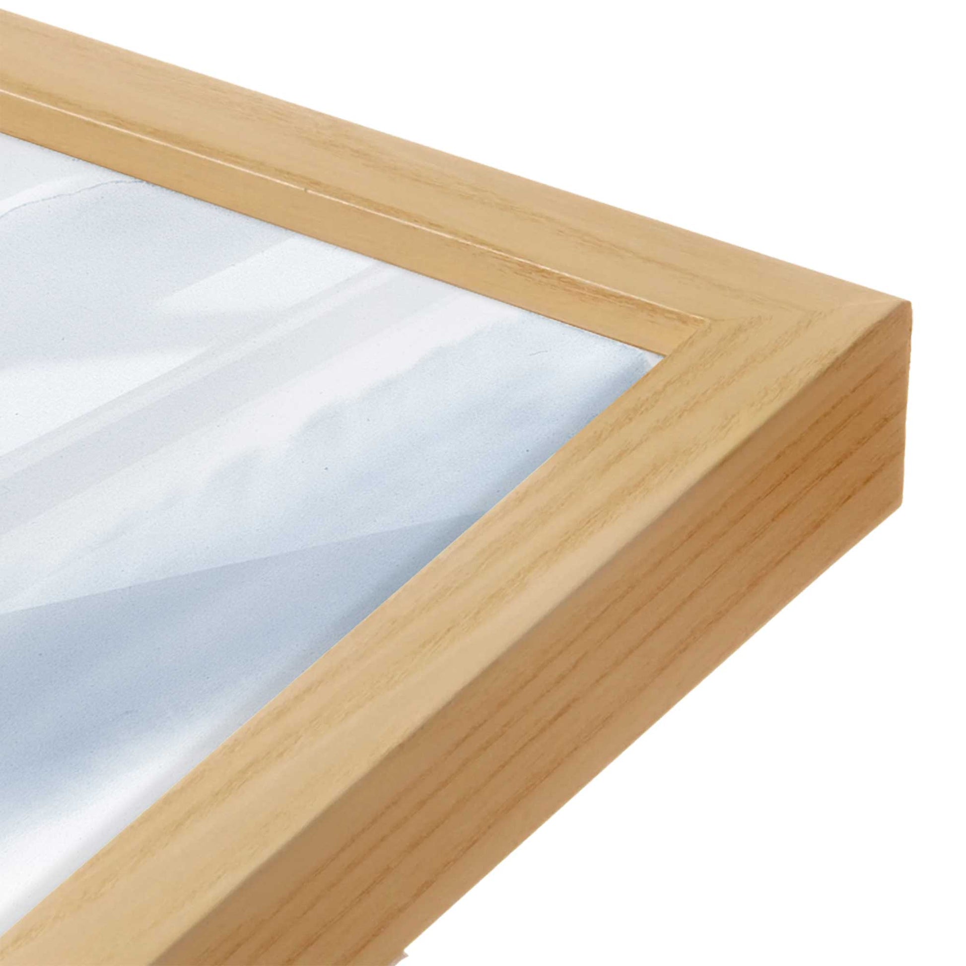 [Color:American Maple], Picture of art in a American Maple frame at an angle