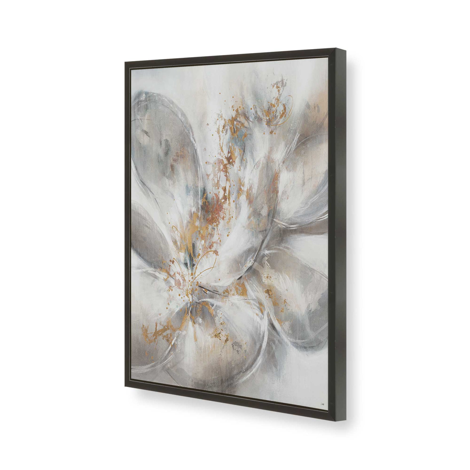 [Color:Satin Black], Picture of art in a Satin Black frame of the corner