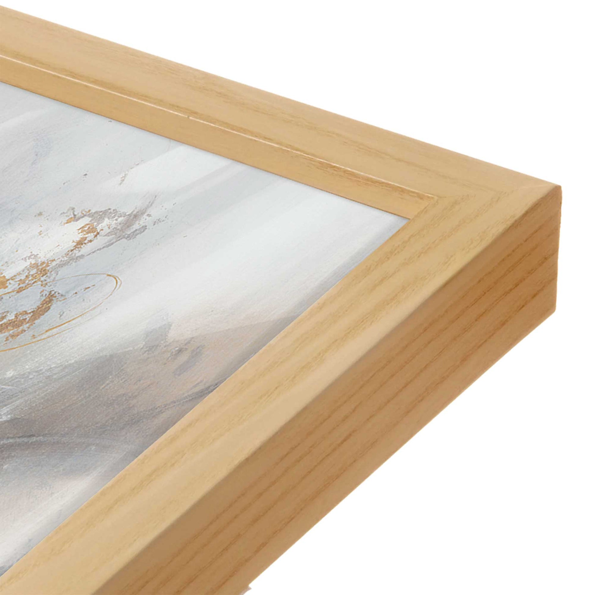 [Color:American Maple], Picture of art in a American Maple frame at an angle
