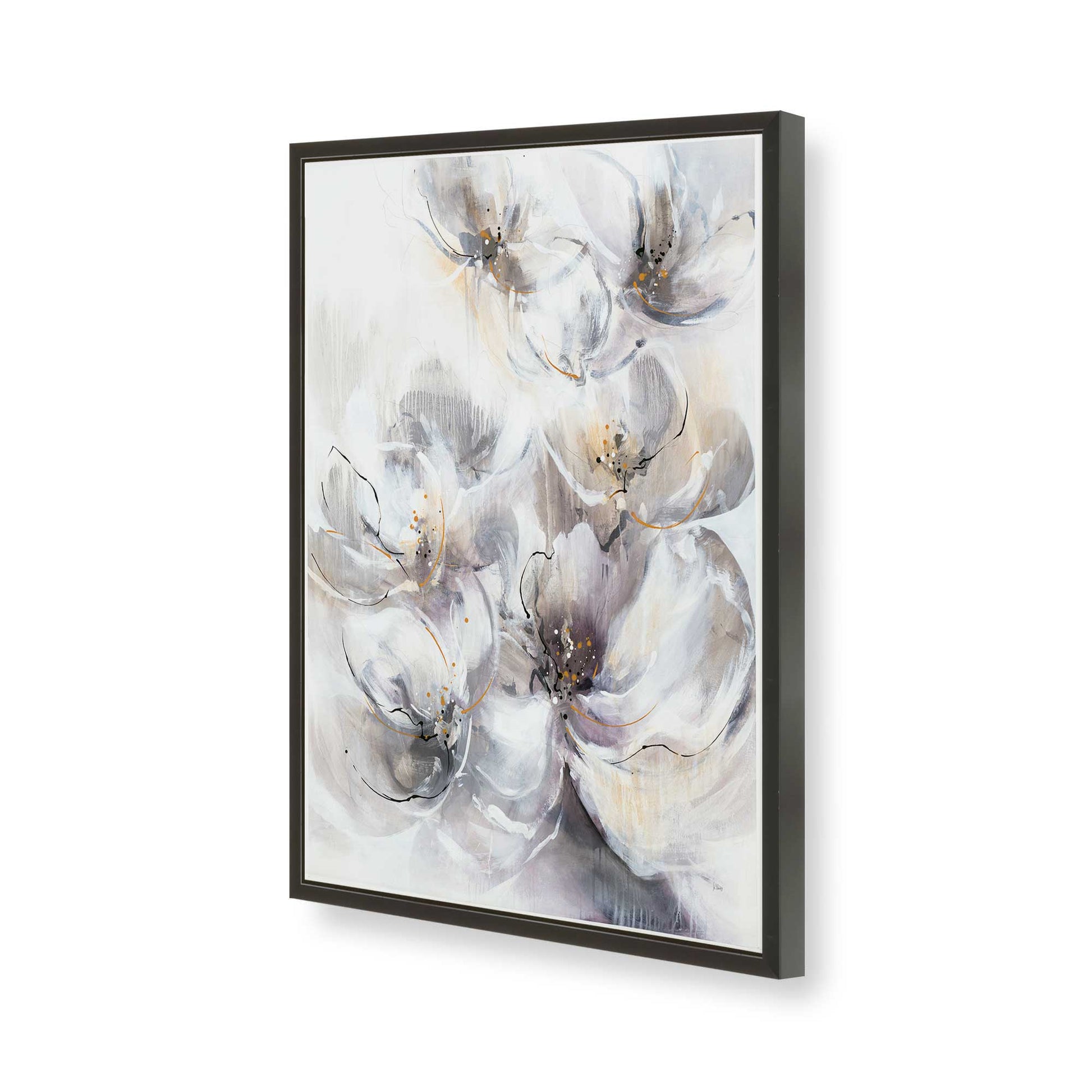 [Color:Satin Black], Picture of art in a Satin Black frame of the corner