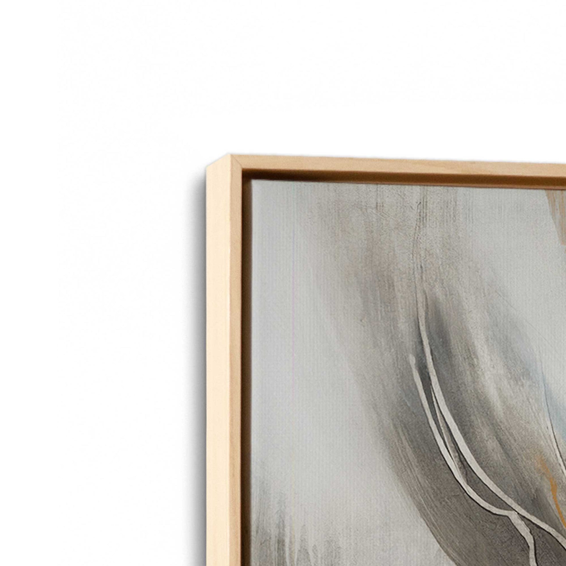 [Color:American Maple], Picture of art in a American Maple frame at an angle
