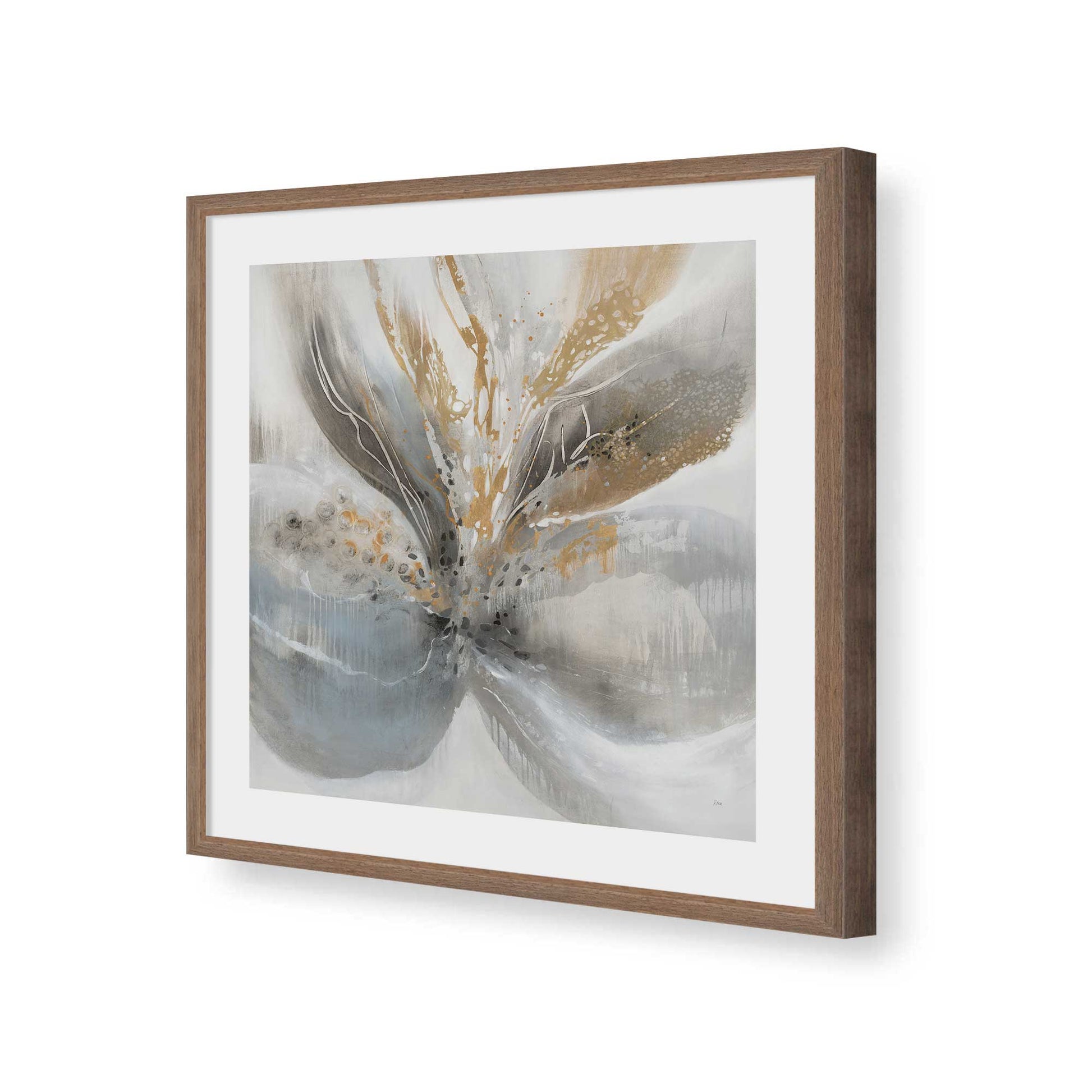 [Color:Walnut], Picture of art in a Walnut frame of the corner