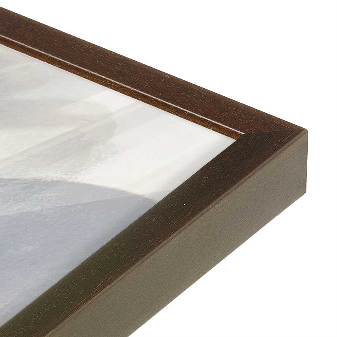 [Color:Brown], Picture of art in a Brown frame at an angle
