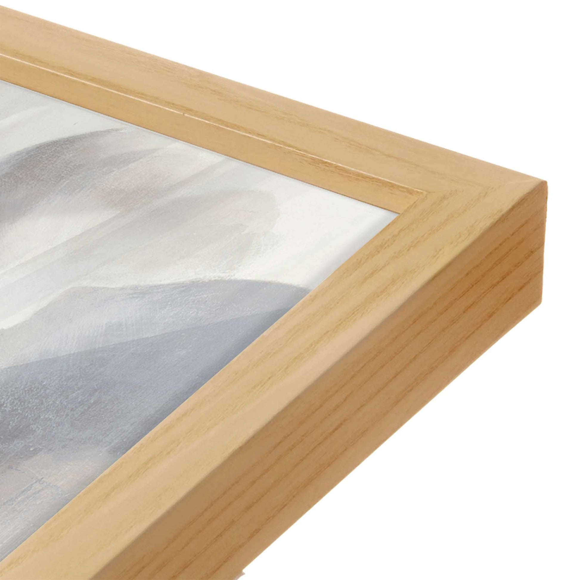 [Color:American Maple], Picture of art in a American Maple frame at an angle