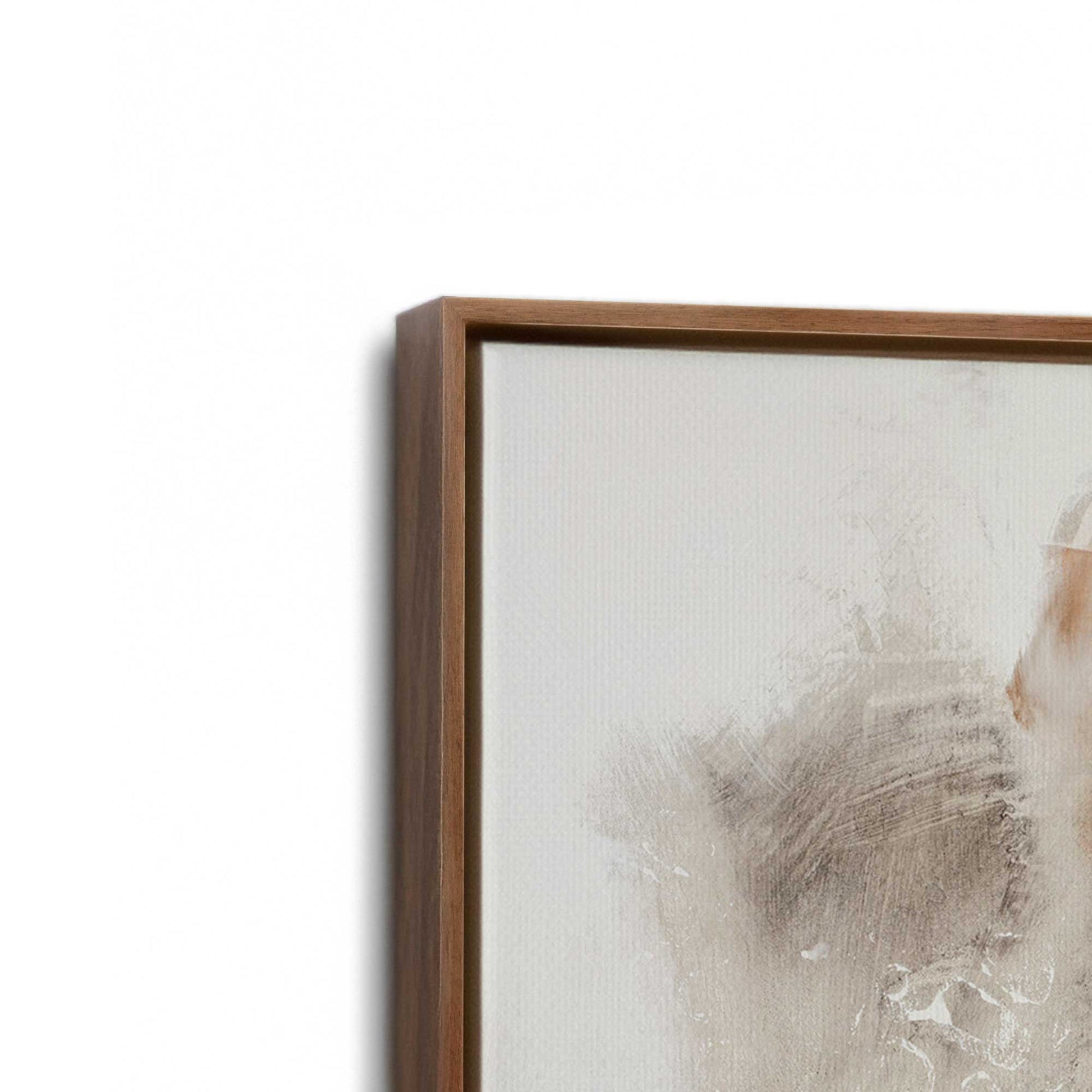 [Color:Walnut], Picture of art in a Walnut frame at an angle