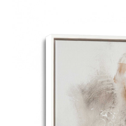 [Color:Opaque White], Picture of art in a White frame at an angle