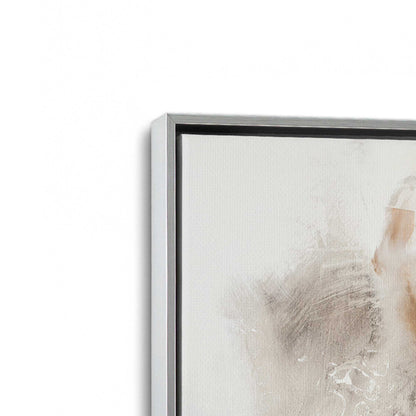 [Color:Polished Chrome], Picture of art in a Polished Chrome frame at an angle
