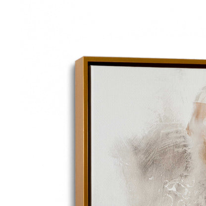 [Color:Polished Gold], Picture of art in a Polished Gold frame at an angle