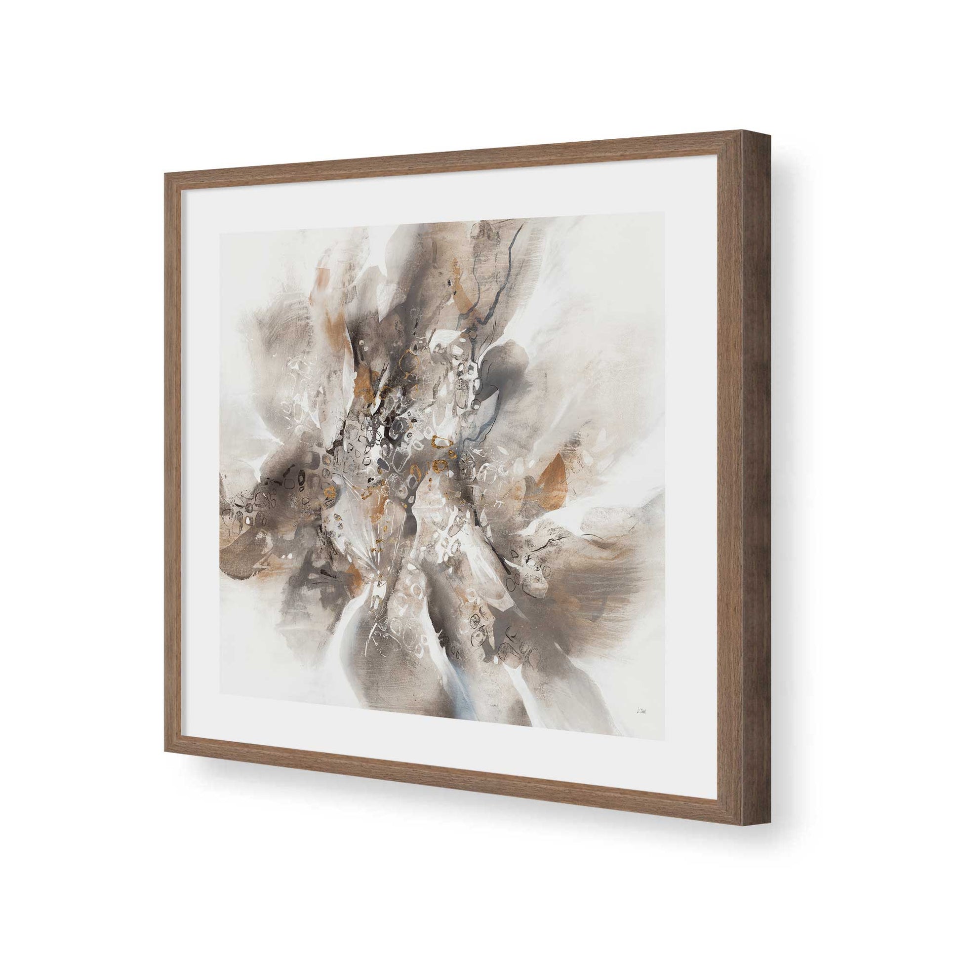 [Color:Walnut], Picture of art in a Walnut frame of the corner