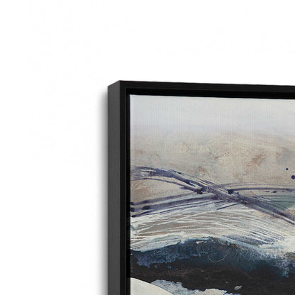 [Color:Satin Black], Picture of art in a Satin Black frame at an angle