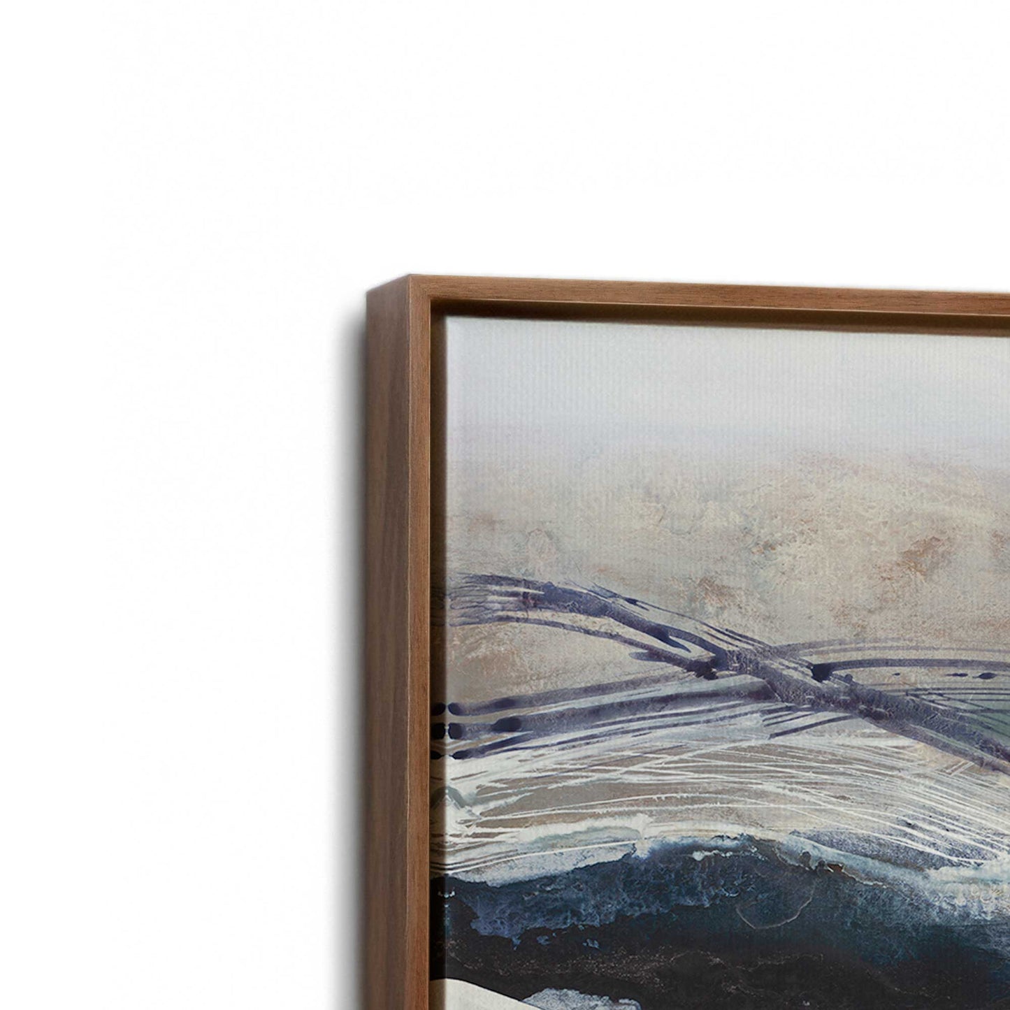 [Color:Walnut], Picture of art in a Walnut frame at an angle
