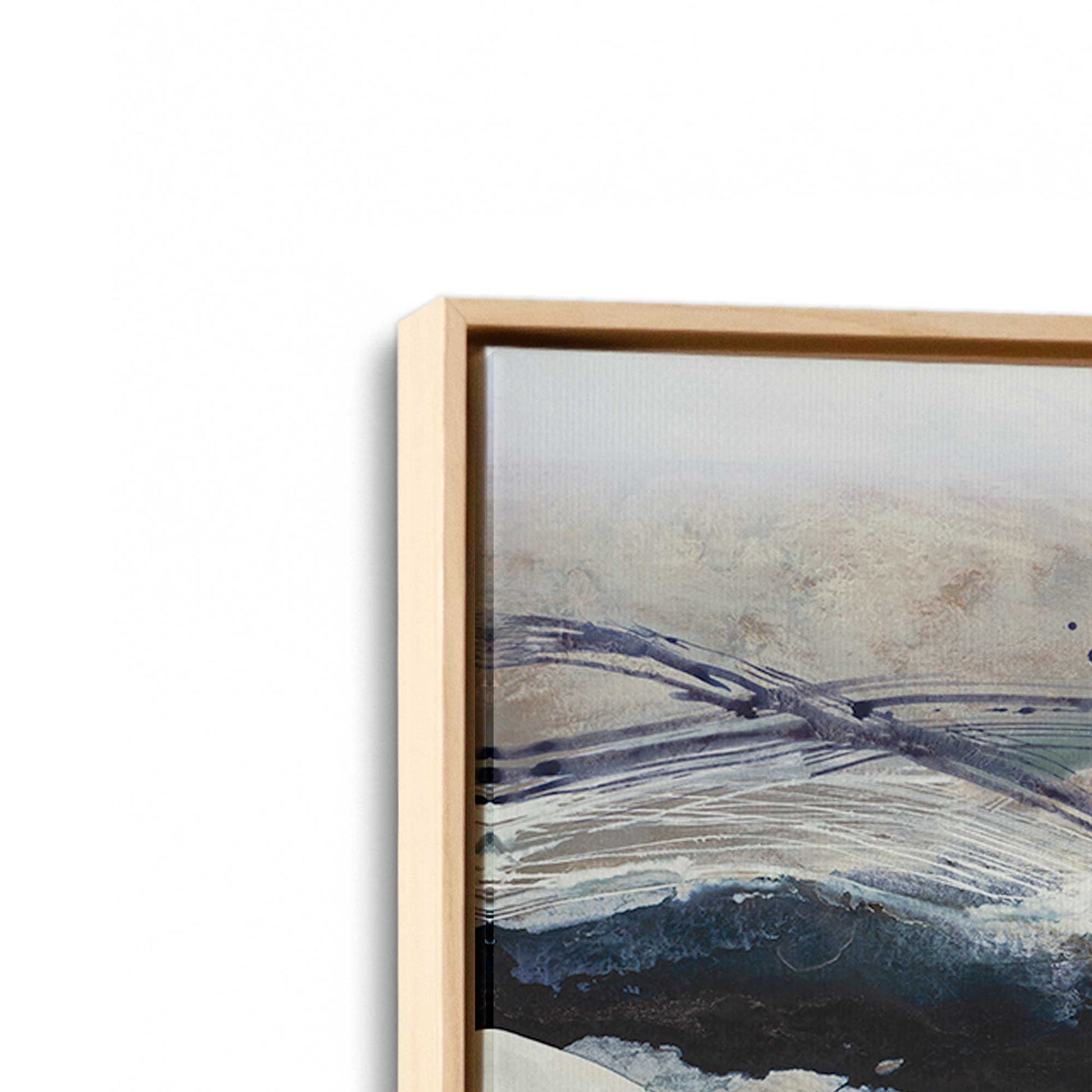 [Color:American Maple], Picture of art in a American Maple frame at an angle