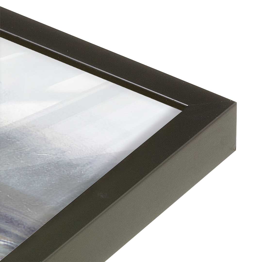 [Color:Satin Black], Picture of art in a Satin Black frame at an angle