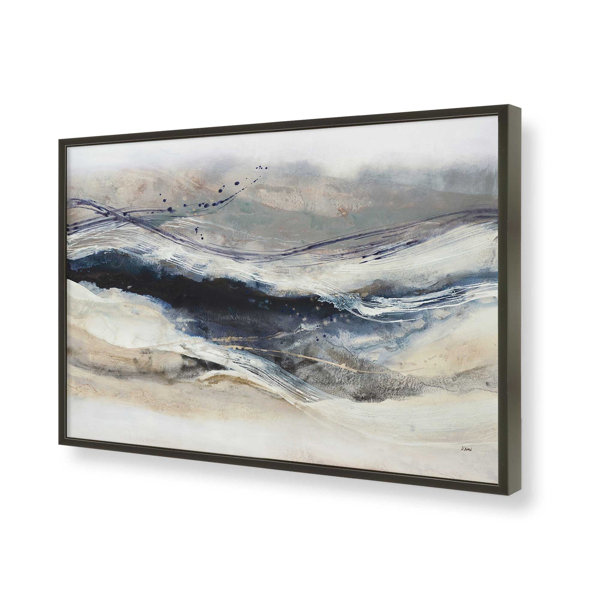 [Color:Satin Black], Picture of art in a Satin Black frame of the corner