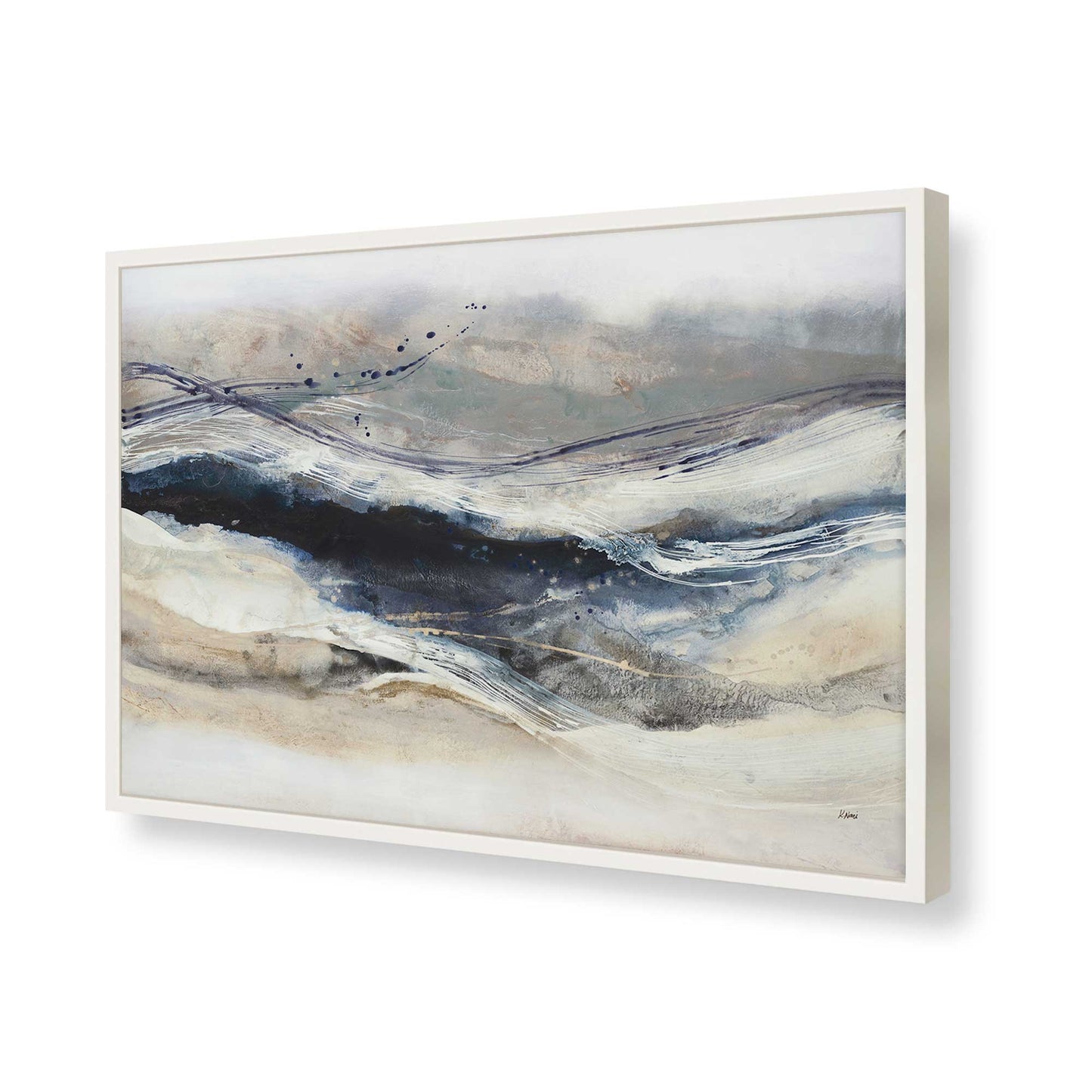 [Color:Opaque White], Picture of art in a Opaque White frame of the corner