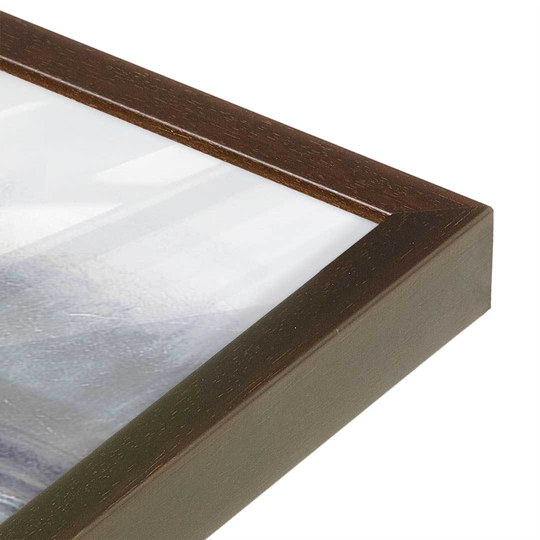[Color:Brown], Picture of art in a Brown frame at an angle