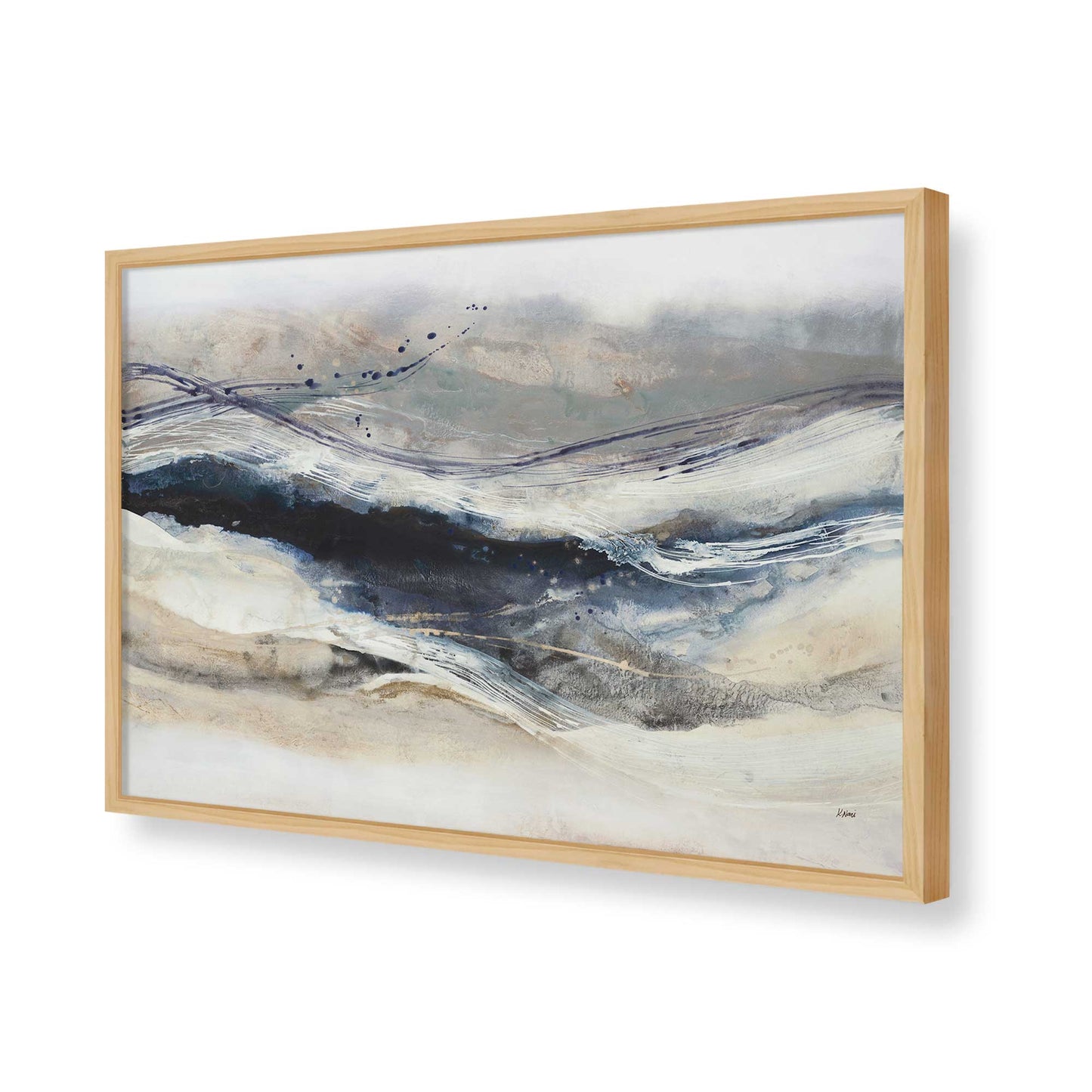 [Color:American Maple], Picture of art in a American Maple frame of the corner
