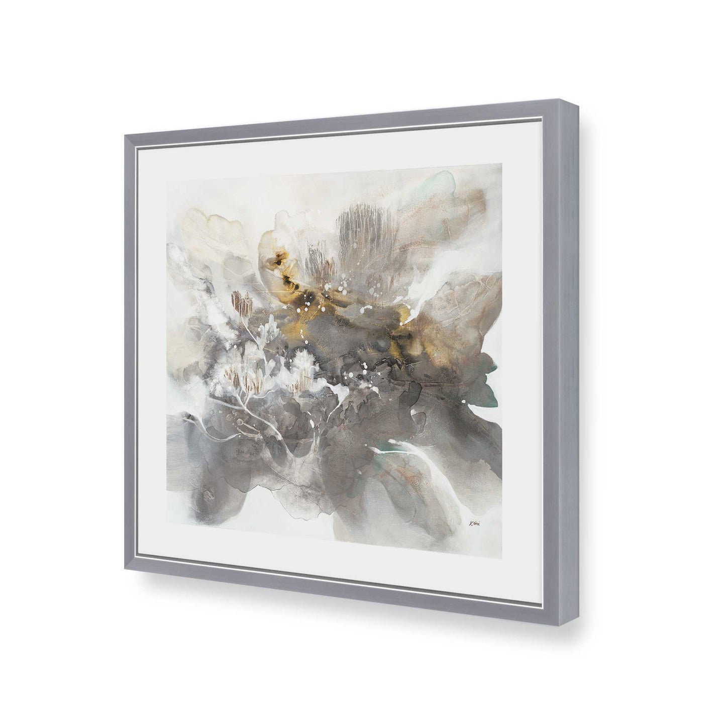 [Color:Polished Chrome], Picture of art in a Polished Chrome frame of the corner