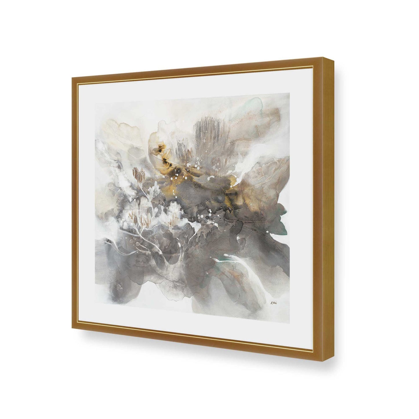[Color:Polished Gold], Picture of art in a Polished Gold frame of the corner