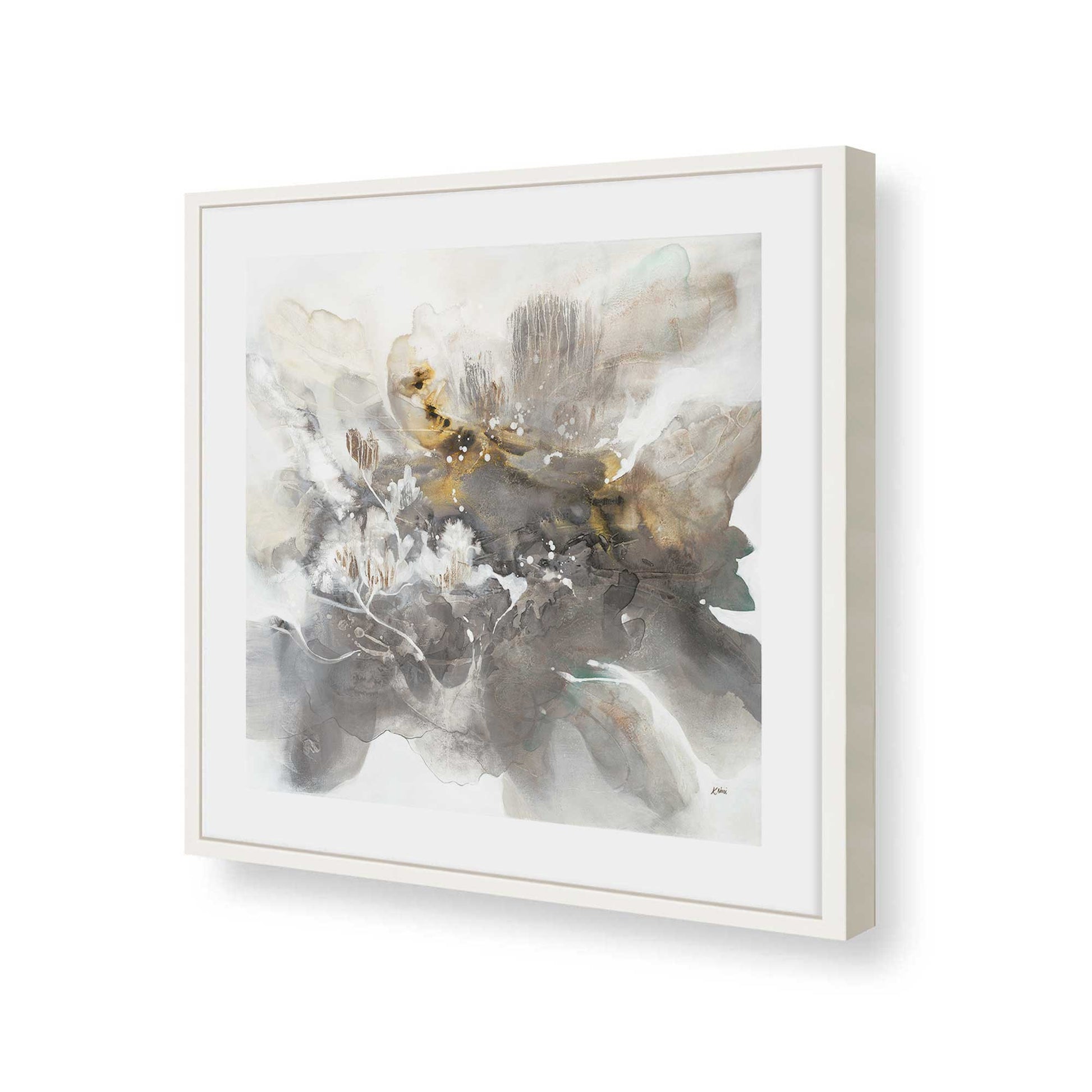 [Color:Opaque White], Picture of art in a Opaque White frame of the corner
