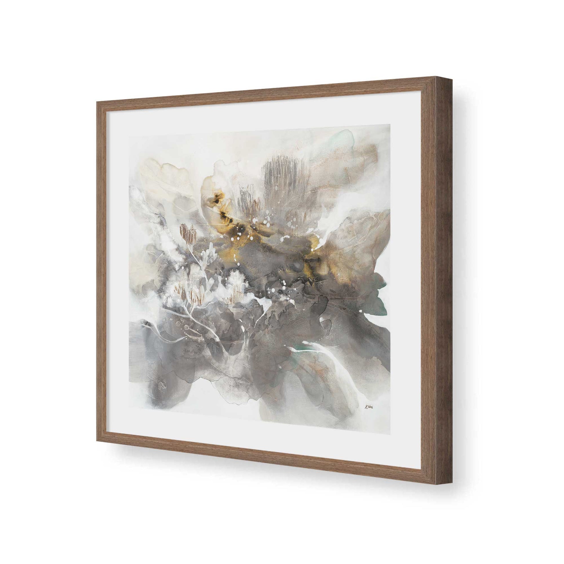 [Color:Walnut], Picture of art in a Walnut frame of the corner