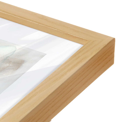 [Color:American Maple], Picture of art in a American Maple frame at an angle