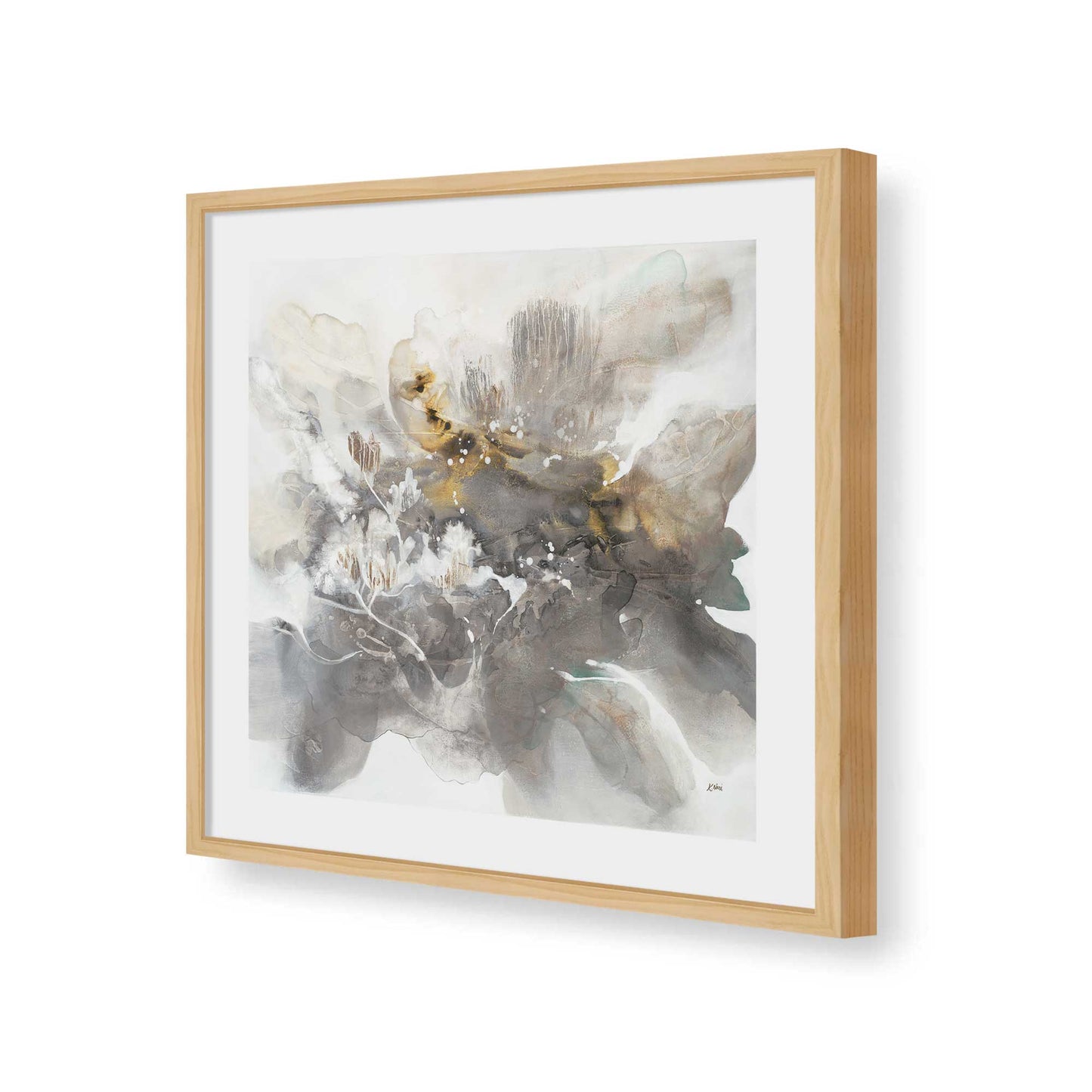 [Color:American Maple], Picture of art in a American Maple frame of the corner
