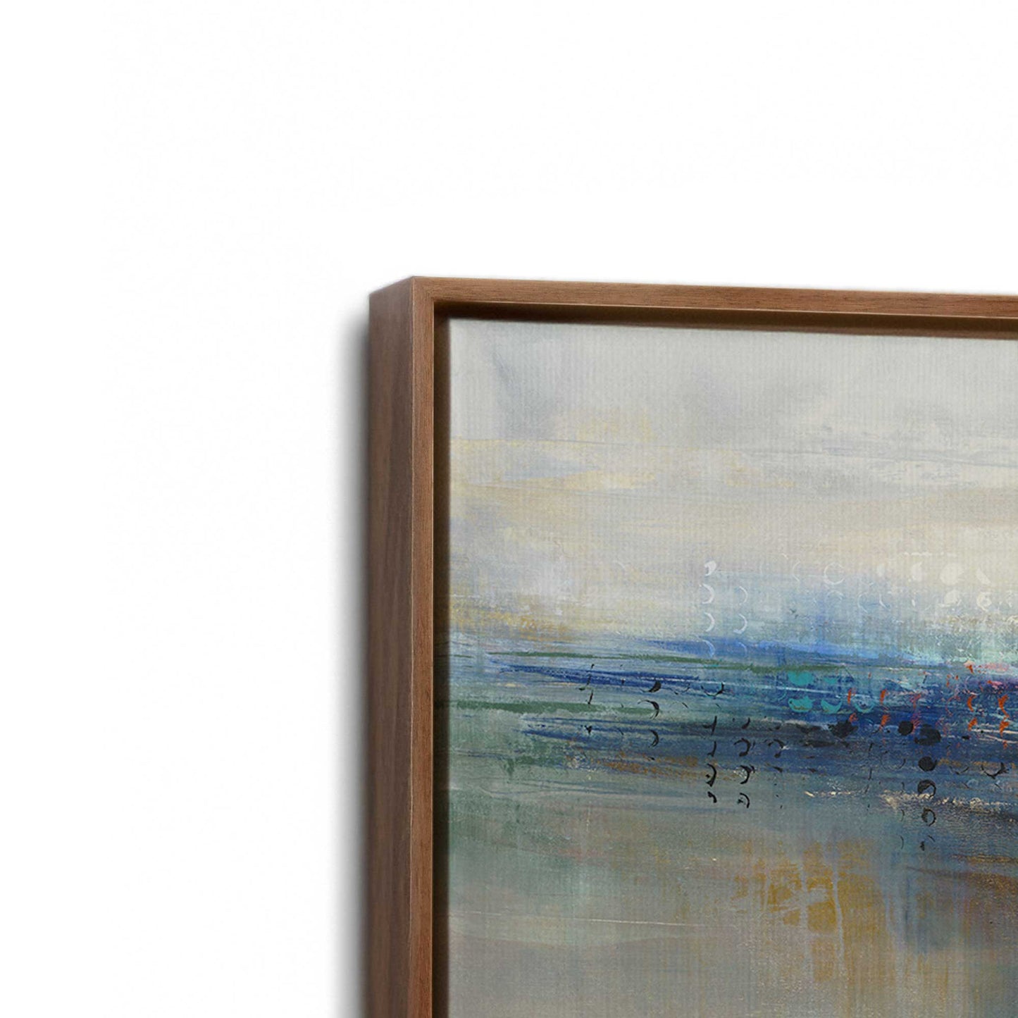 [Color:Walnut], Picture of art in a Walnut frame at an angle