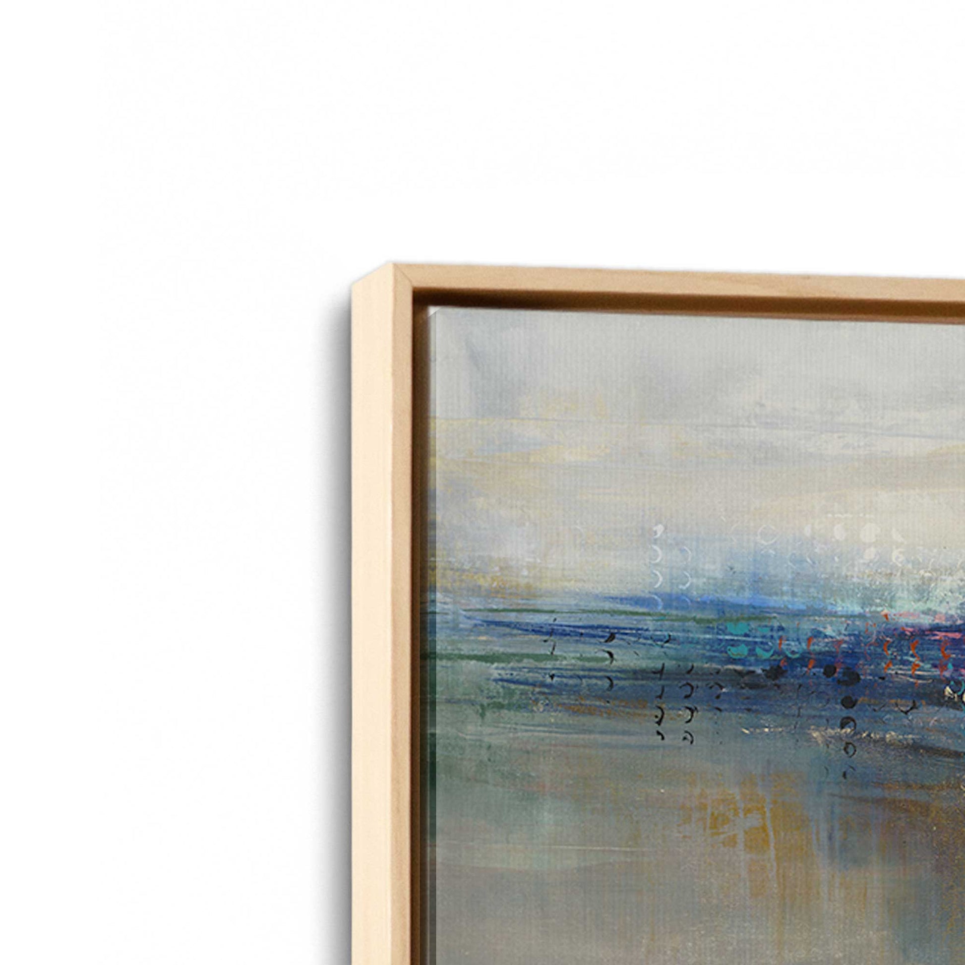 [Color:American Maple], Picture of art in a American Maple frame at an angle