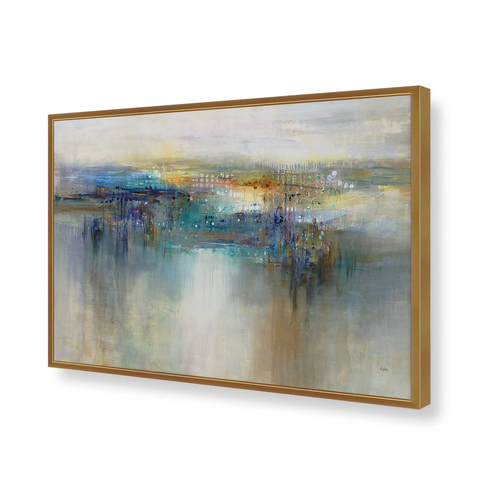 [Color:Polished Gold], Picture of art in a Polished Gold frame of the corner