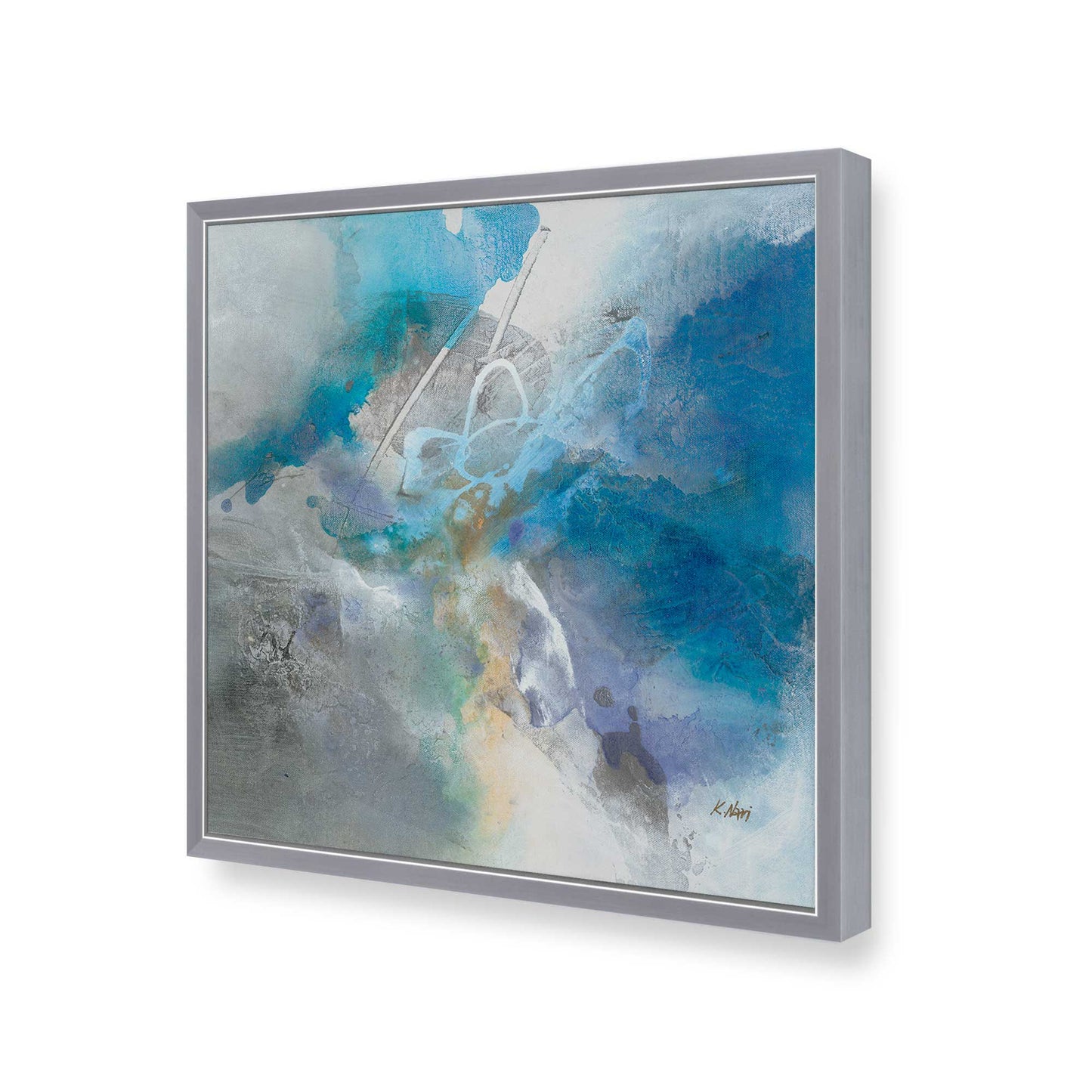 [Color:Polished Chrome], Picture of art in a Polished Chrome frame of the corner
