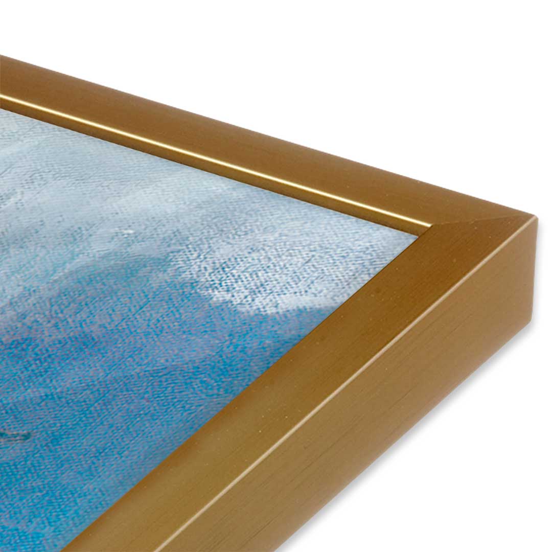 [Color:Polished Gold], Picture of art in a Polished Gold frame at an angle