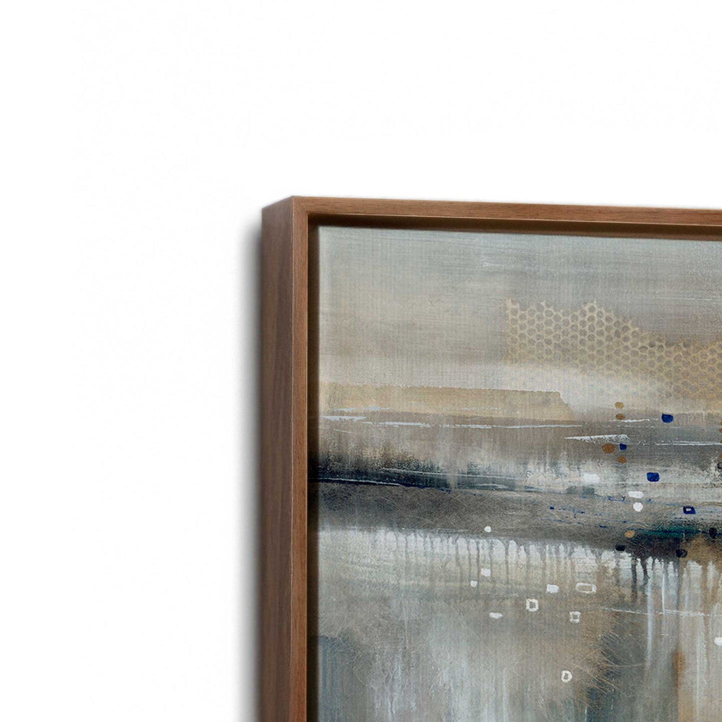 [Color:Walnut], Picture of art in a Walnut frame at an angle
