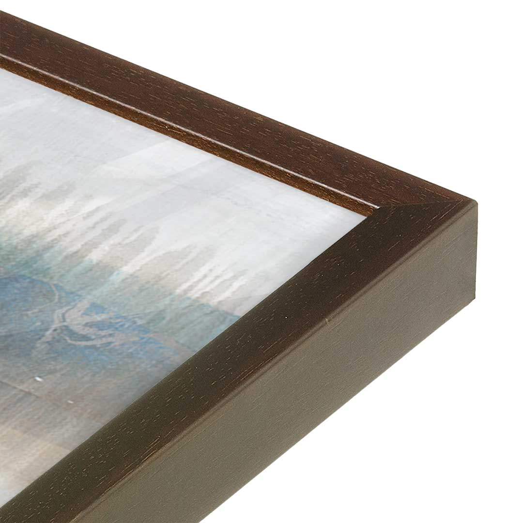 [Color:Brown], Picture of art in a Brown frame at an angle