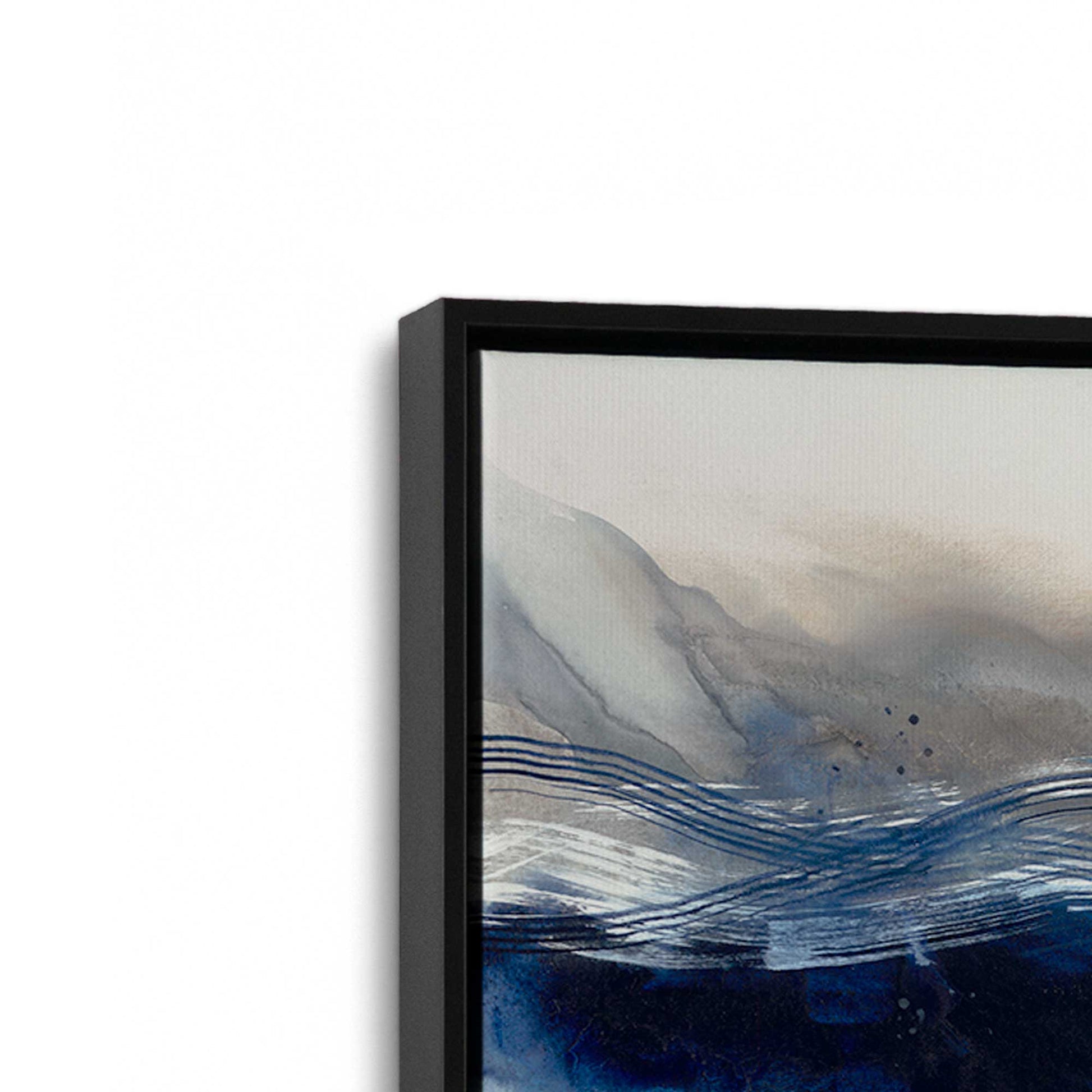 [Color:Satin Black], Picture of art in a Satin Black frame at an angle