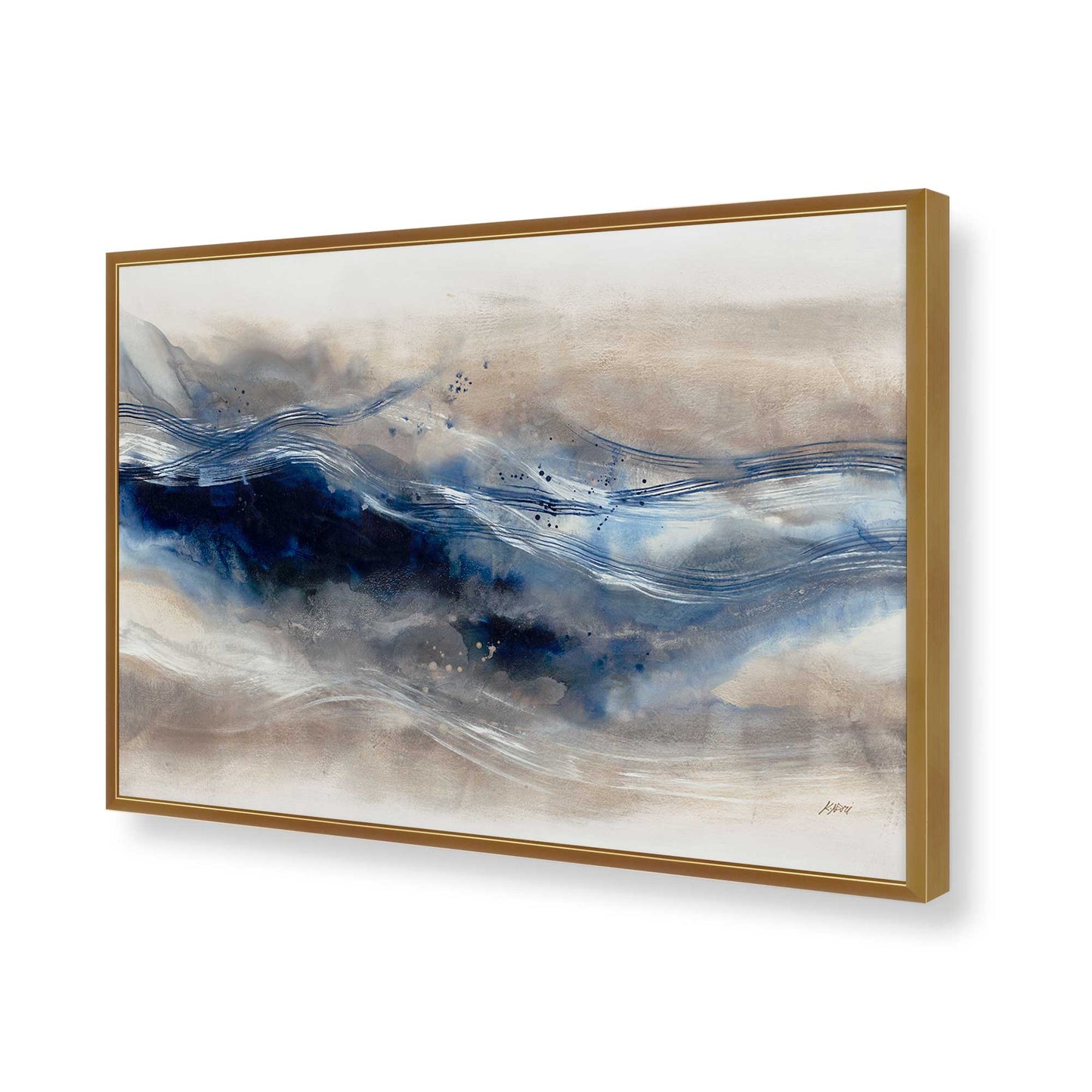 [Color:Polished Gold], Picture of art in a Polished Gold frame of the corner