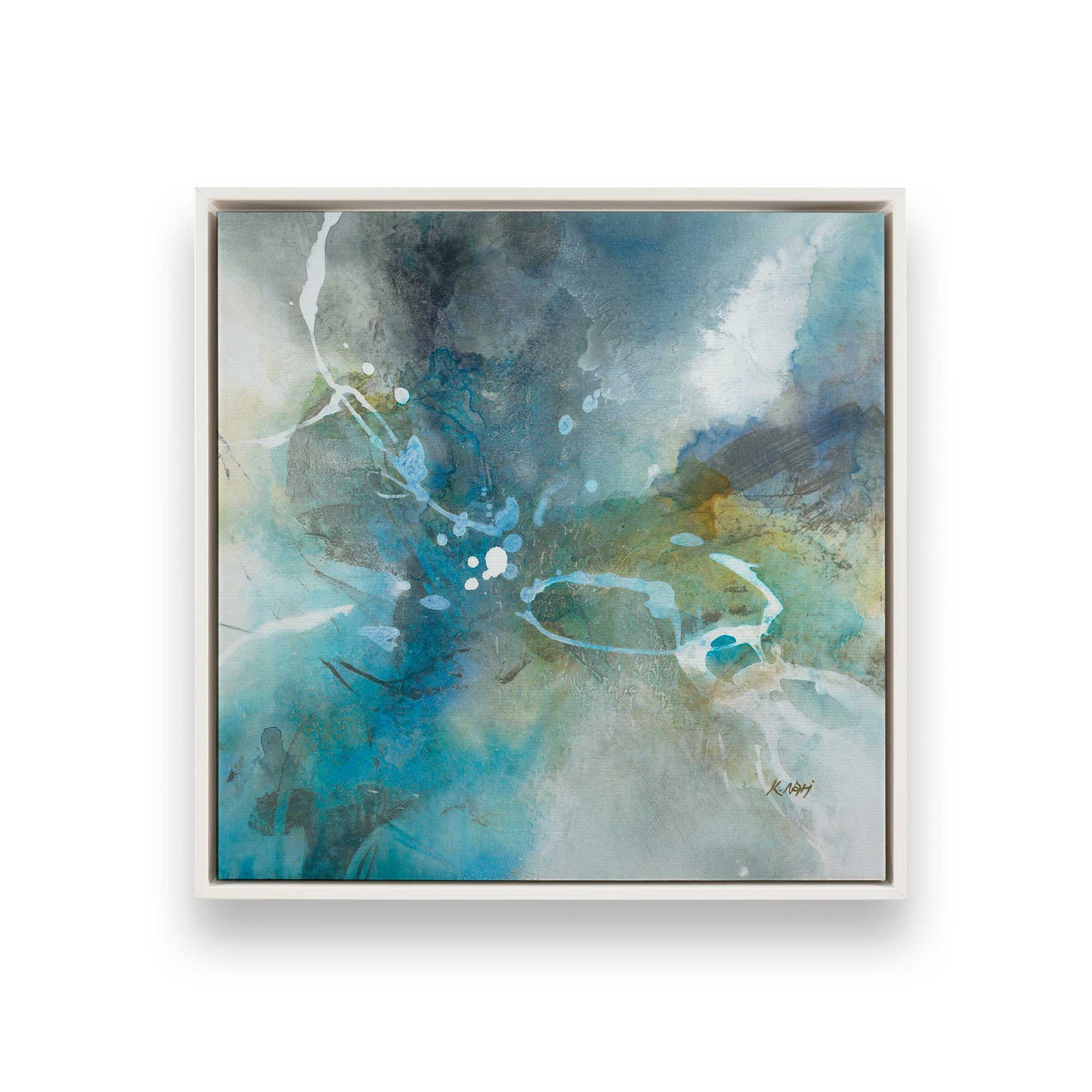 [Color:Opaque White], Picture of art in a White frame