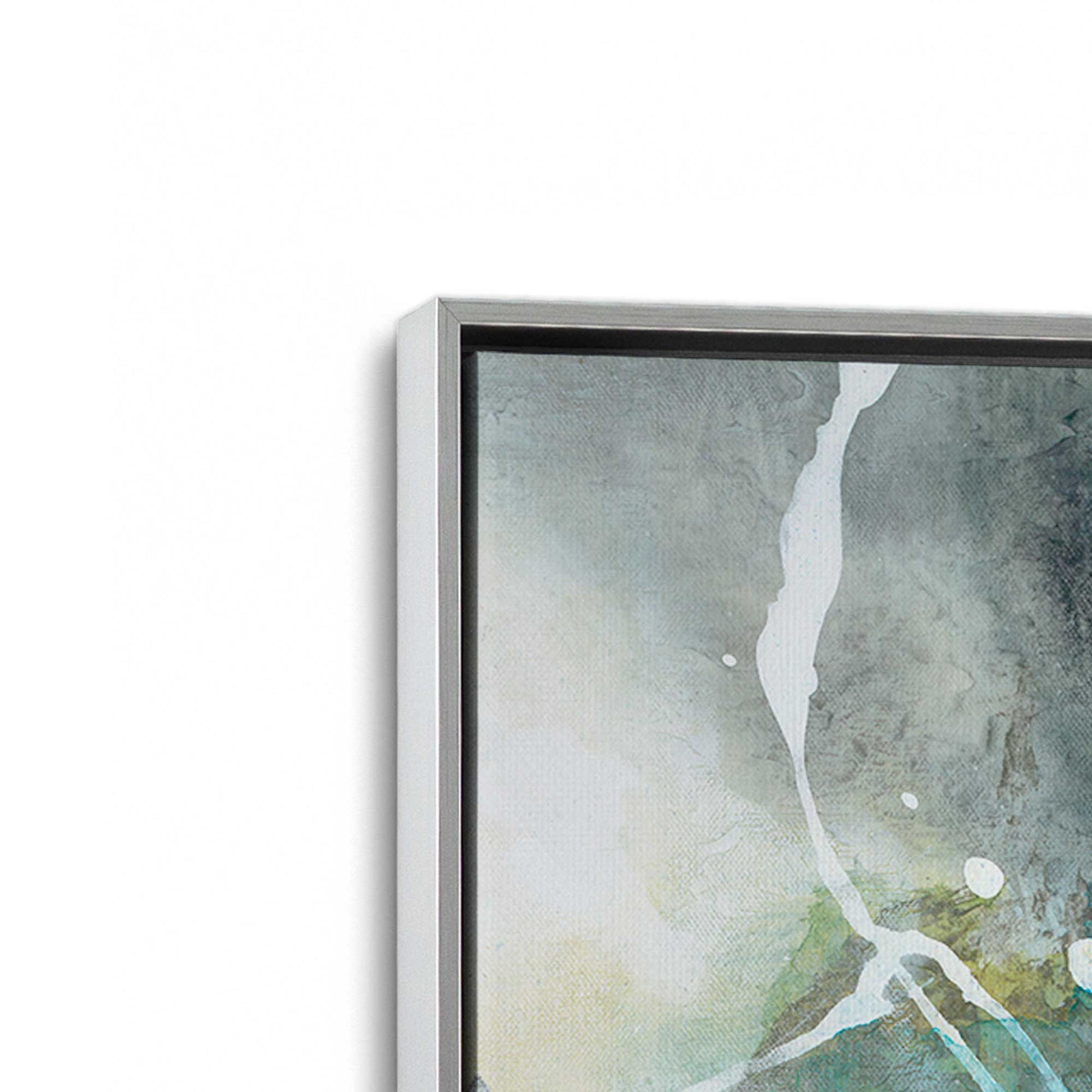 [Color:Polished Chrome], Picture of art in a Polished Chrome frame at an angle