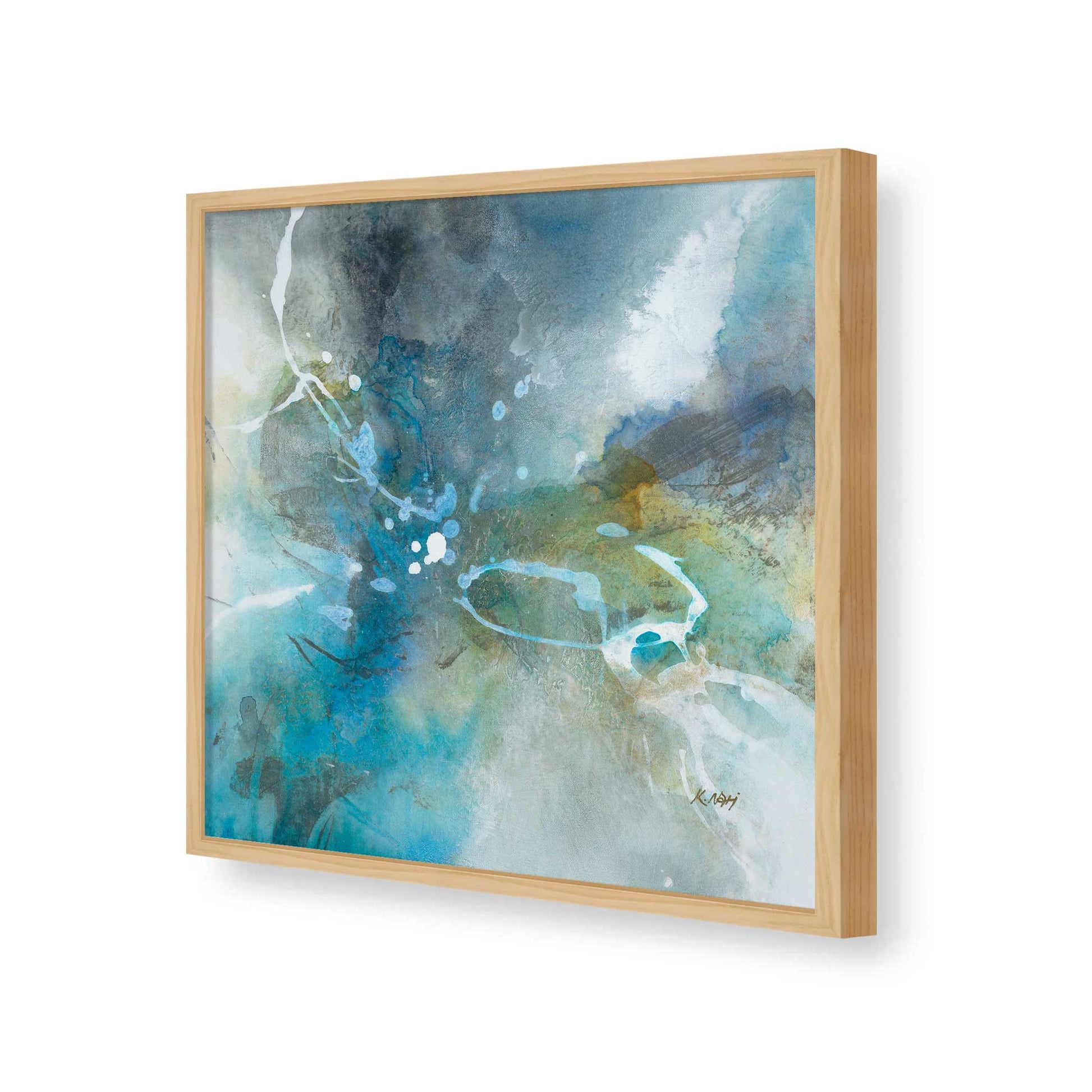 [Color:American Maple], Picture of art in a American Maple frame of the corner