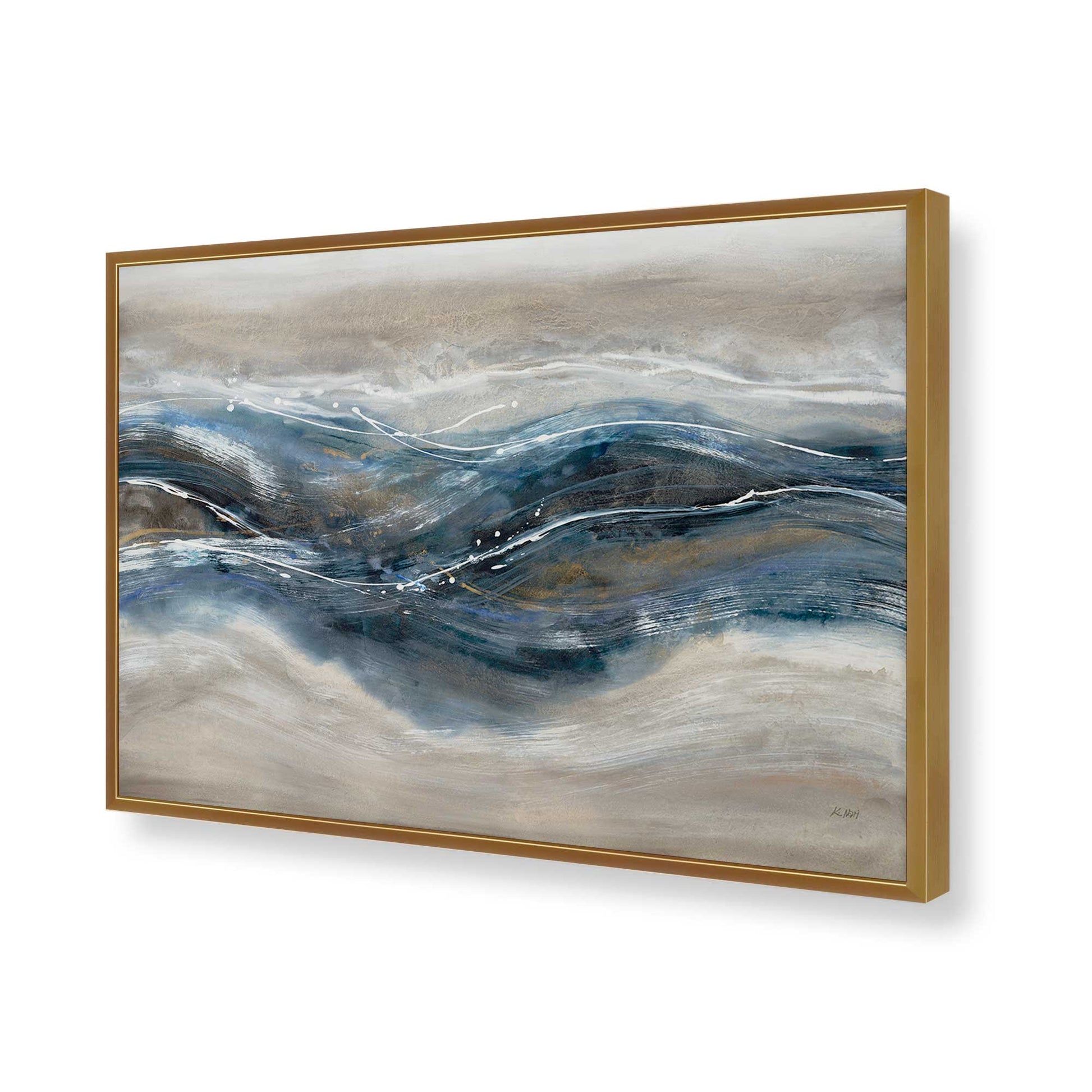 [Color:Polished Gold], Picture of art in a Polished Gold frame of the corner